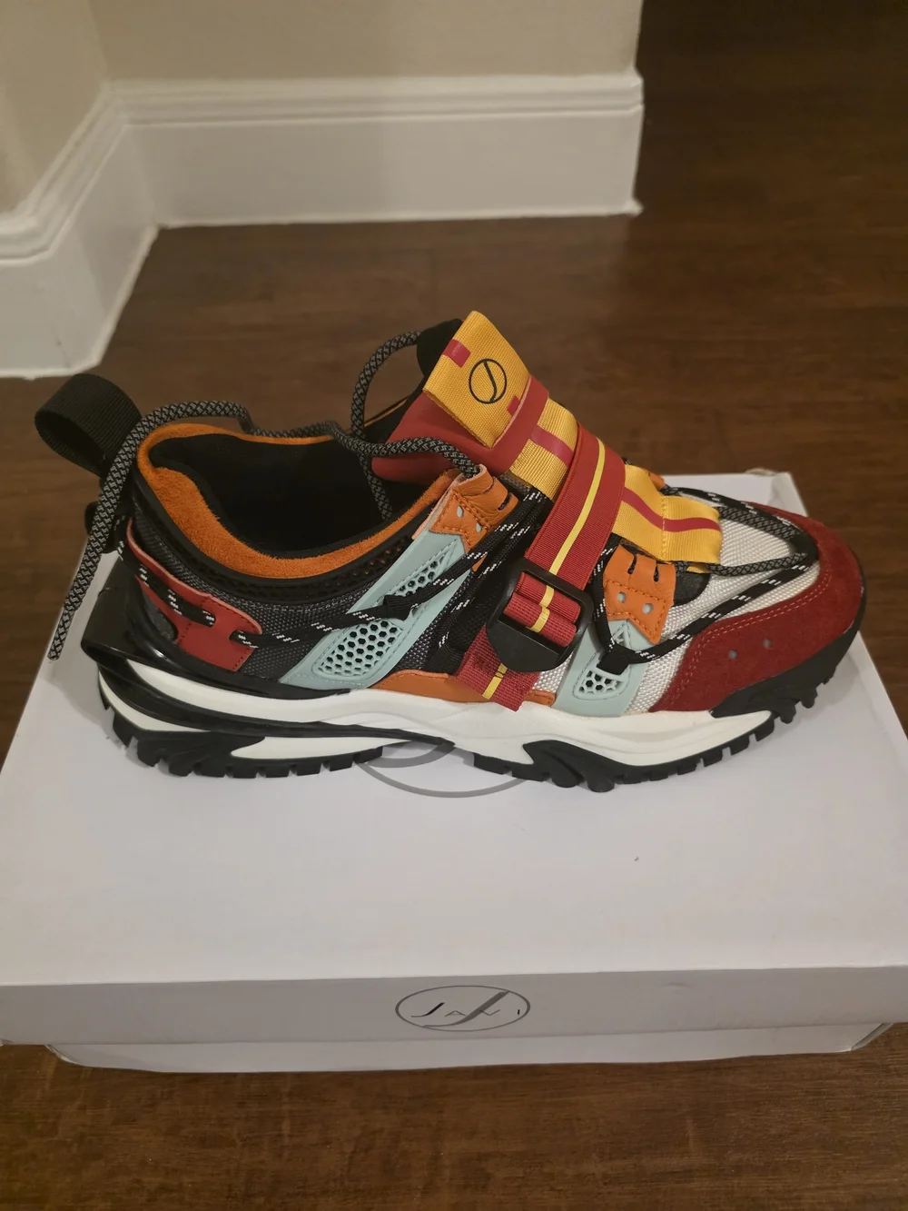 Javi Hype Sneakers | Mens 9.5 US | Red, Orange & Yellow - Picture 5 of 6